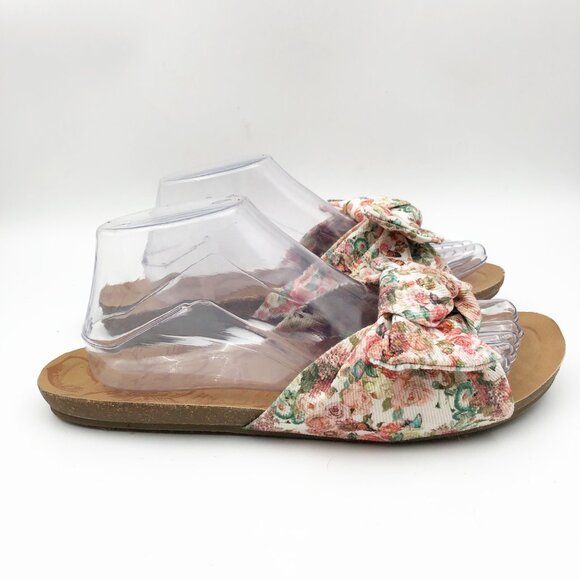 BLOWFISH Malibu Floral Bow Slide Sandals Flip Flops Womens 10 Girly Feminine - Picture 3 of 9